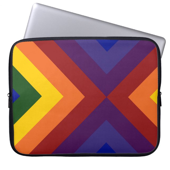 Protection Pour Ordinateur Portable Rainbow Chevrons (Devant)