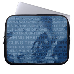 Protection Pour Ordinateur Portable Saine Trekking Surfer Typographie Blue Wet Suit