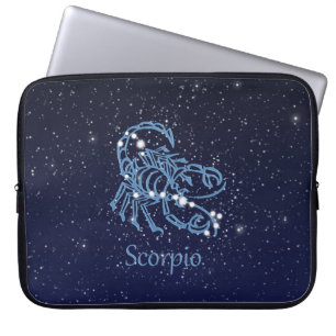 Protection Pour Ordinateur Portable Scorpio Constellation et signe Zodiaque avec étoil