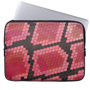 Protection Pour Ordinateur Portable Serpent noir et rouge