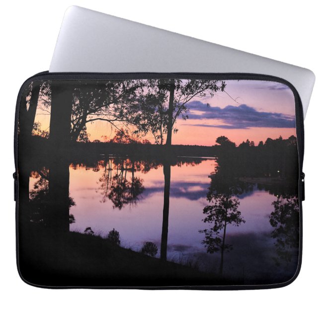 Protection Pour Ordinateur Portable Sleeve : Twilight près du lac (Devant)