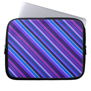 Protection Pour Ordinateur Portable stripes en bleu et purple