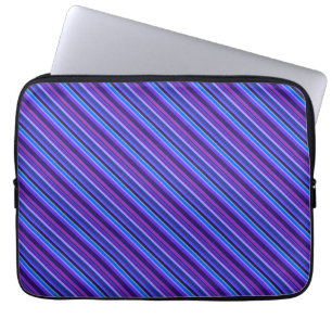 Protection Pour Ordinateur Portable stripes en bleu et purple
