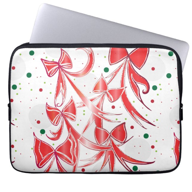 Protection Pour Ordinateur Portable Sucre de canne de Noël Whimsical arcs motif (Devant)