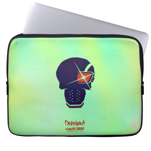 Protection Pour Ordinateur Portable Suicide Squad | Deadshot Head Icon (Devant)