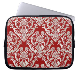 Protection Pour Ordinateur Portable Superbe Pearl blanc Damas motif