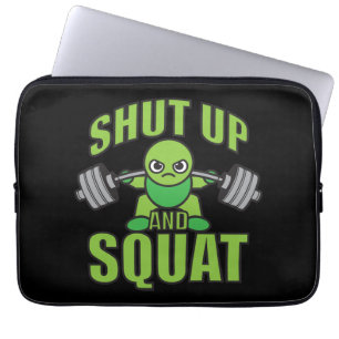 Protection Pour Ordinateur Portable Tais-Toi Et Squat Kawaii Anime Powerlifter Cartoon