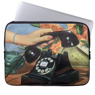 Protection Pour Ordinateur Portable Téléphone rétro avec cadran Rotary, affaires Vinta