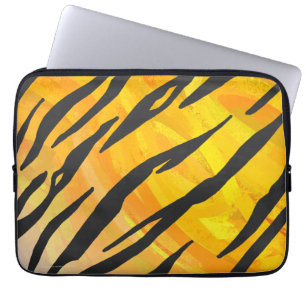 Protection Pour Ordinateur Portable Tiger noir et orange