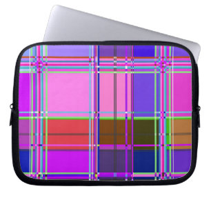 Protection Pour Ordinateur Portable Tissu Couleurs Carrés