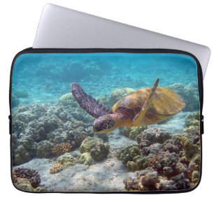 Protection Pour Ordinateur Portable Tortue verte