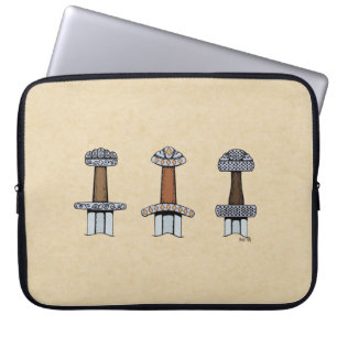 Protection Pour Ordinateur Portable Trois Hillets d'épée viking