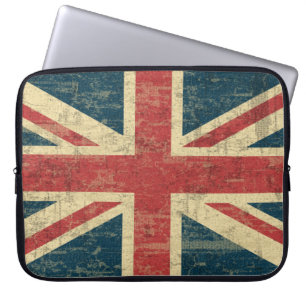 Protection Pour Ordinateur Portable Union Jack Vintage en détresse