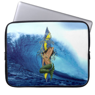 Protection Pour Ordinateur Portable Vague tropicale de planche de surf de sirène de