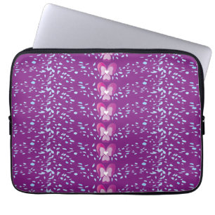 Protection Pour Ordinateur Portable Vintage rose Floral Violets fond d'écran motif