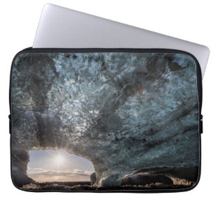 Protection Pour Ordinateur Portable Vue d'une grotte de glace, Islande