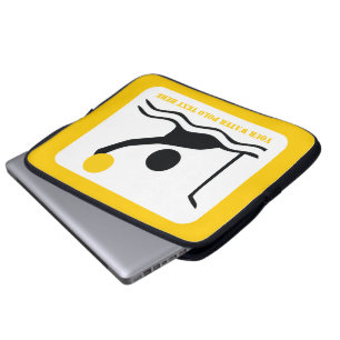 Protection Pour Ordinateur Portable Water polo player black silhouette custom