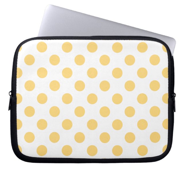 Protection Pour Ordinateur Portable Yellow polkadots (Devant)