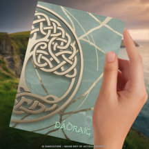 Sage Green Gold Celtic Tree of Life Crann Bethadh