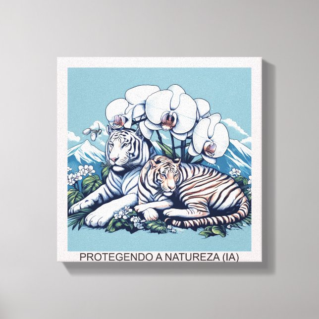 PROTEGENDO A NATUREZA - Impressão em Tela Leinwanddruck (Vorderseite)
