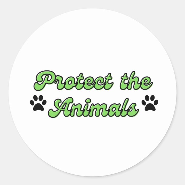 Protéger les animaux autocollant amoureux des anim (Devant)