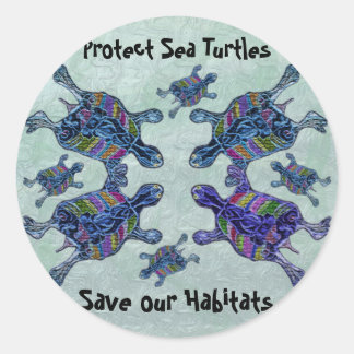 Protéger les autocollants des habitats des tortues