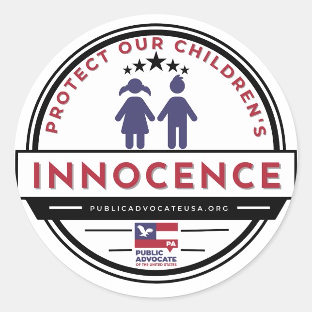 Protéger les autocollants d'innocence des enfants (Devant)