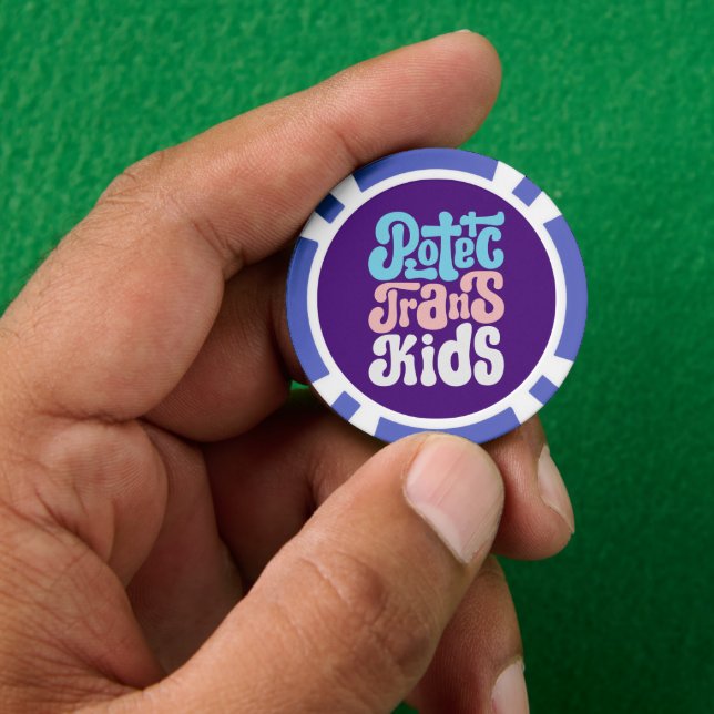 Protéger les jetons de poker Trans Kids (main)