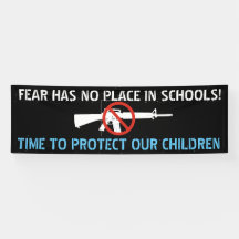 Protéger nos enfants Bannière anti-armes