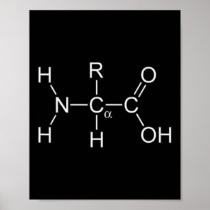 Proteinmolekül - Gym und Chemie - Bodybuilding Poster