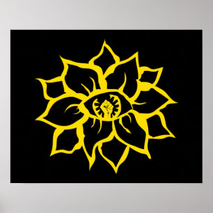 Protest aus der Faust der Blume Poster