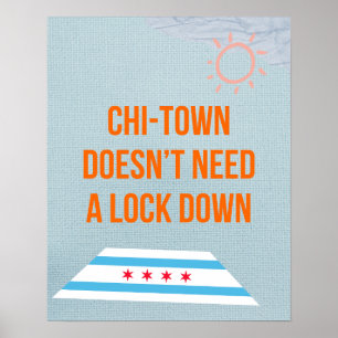 Protest der Nationalgarde in Chicago Poster