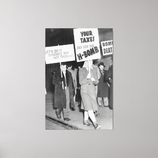 Protest des friedlichen Kalten Krieges 1950 Leinwanddruck