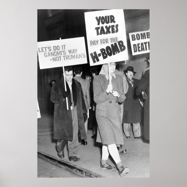 Protest des friedlichen Kalten Krieges 1950 Poster (Vorne)