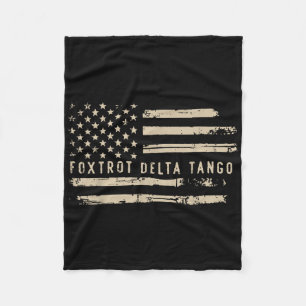 Protest Foxtrot Delta Tango Us Flag Resist Men Wom Fleecedecke