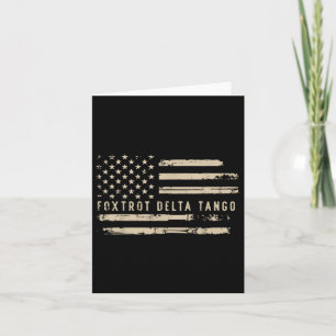 Protest Foxtrot Delta Tango Us Flag Resist Men Wom Karte
