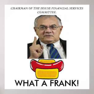 Protest gegen den Barney-Frank im Kongress Poster