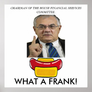 Protest gegen den Barney-Frank im Kongress Poster