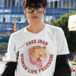 Protest gegen den Iran | Angry Lion Red T-Shirt