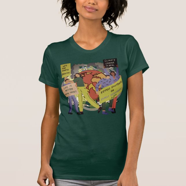 Protest gegen den Klimawandel T-Shirt (Vorderseite)