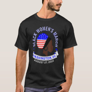 Protest gegen Frauenrechte: März von Schwarzen sch T-Shirt