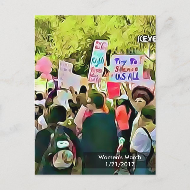 Protest gegen März von Frauen Postkarte (Vorderseite)
