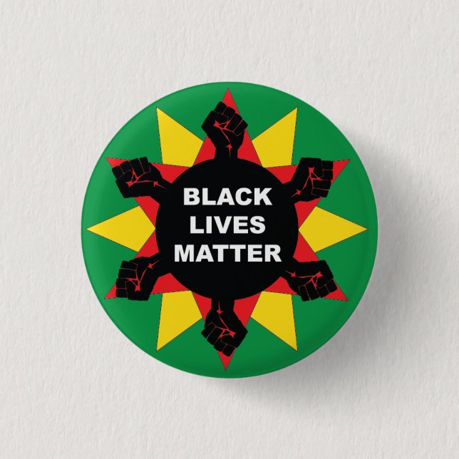 Protest Hex Sign Black Lives Matter Button (Vorderseite)