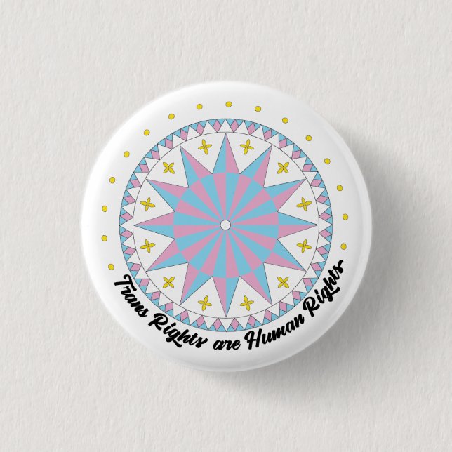 Protest Hex Sign Trans Rights Button (Vorderseite)