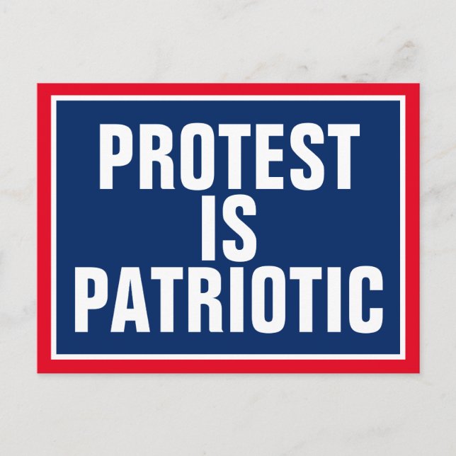 Protest is Patriotic First Postkarte (Vorderseite)