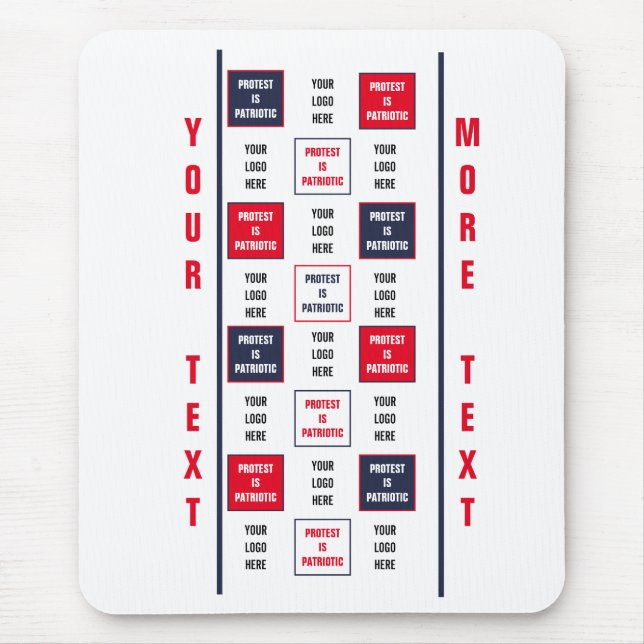 Protest ist eine Vorlage für patrouillische Logos Mousepad (Vorne)