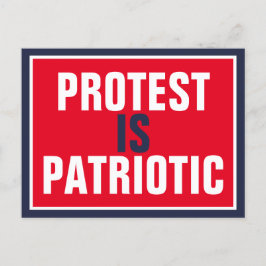 Protest ist Patriotisch Postkarte