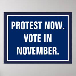 Protest jetzt Abstimmung bei den politischen Wahle Poster