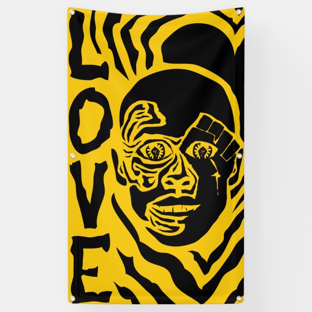 Protest mit Liebe Banner (Vertikal)