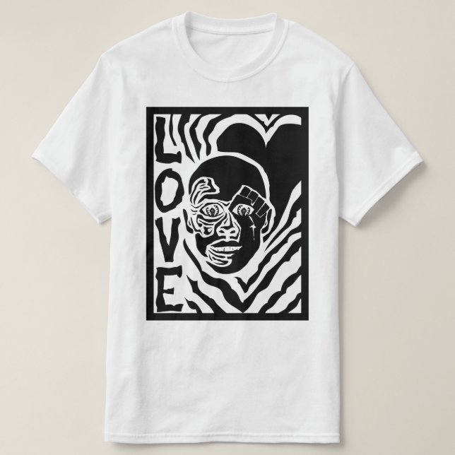 Protest mit T - Shirt der Liebe (Design vorne)